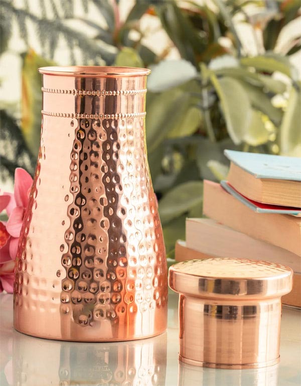 Copper Hammered Bedroom Bottle image 5