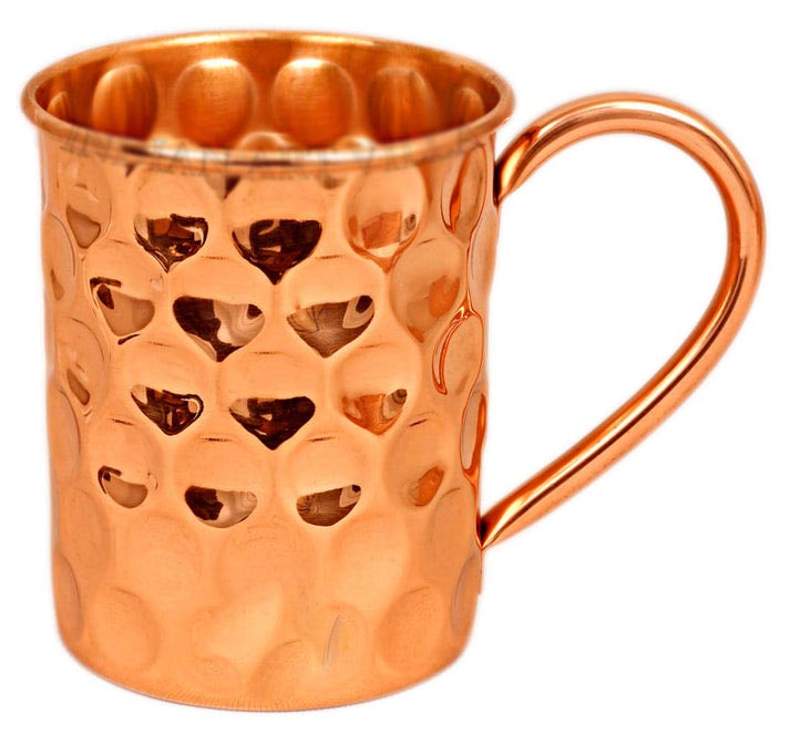 Copper Large Diamond Hammered Mug