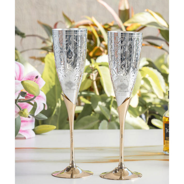 Silver and Brass Glass Gift Set of 2 image 4