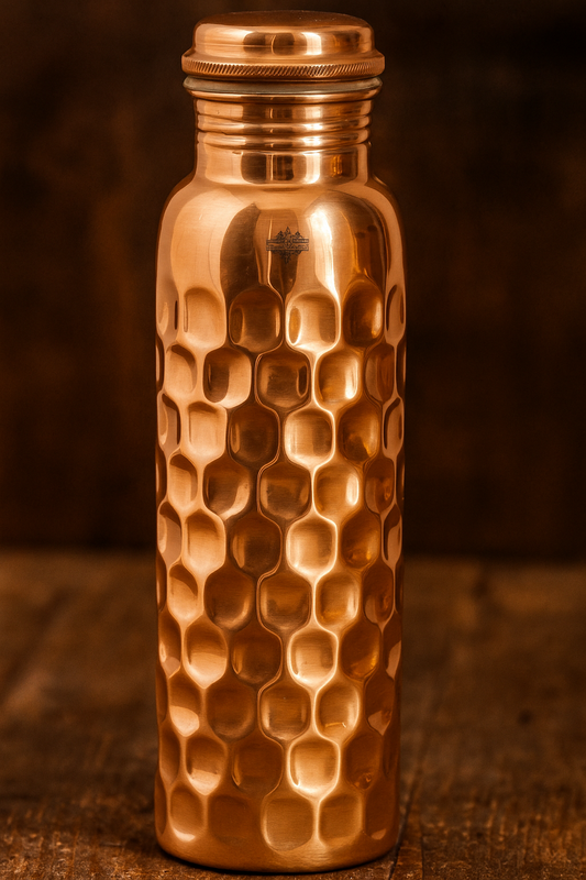 Copper Mirror Shine Finish Diamond Design Bottle 900ml