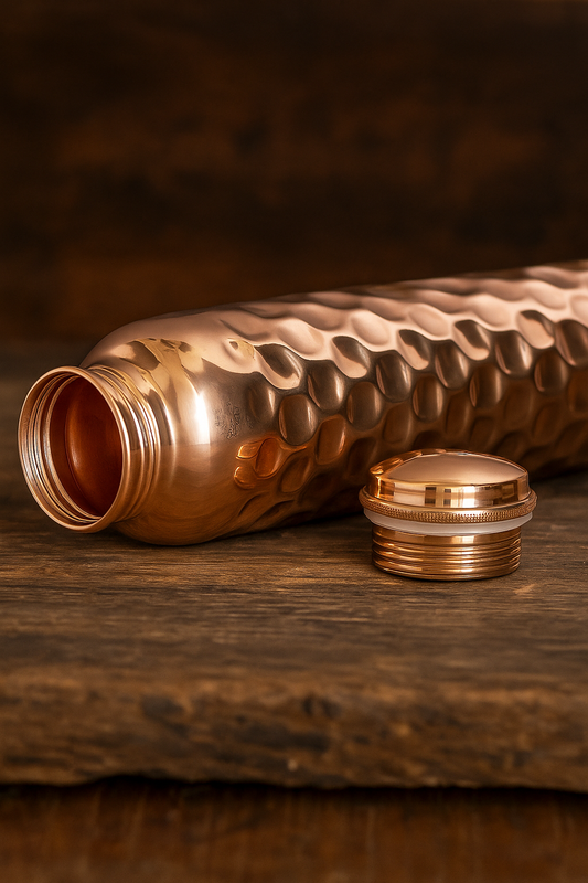 Copper Mirror Shine Finish Diamond Design Bottle 900ml