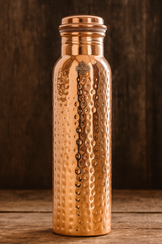 Copper Hammered Leak Proof Bottle 900ml