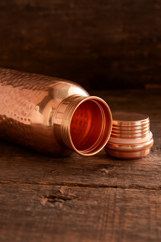Copper Hammered Leak Proof Bottle 900ml