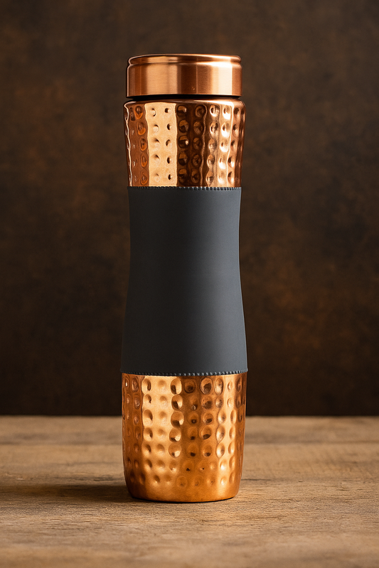 Copper Hammered Gray silk finish Bottle 1000ml