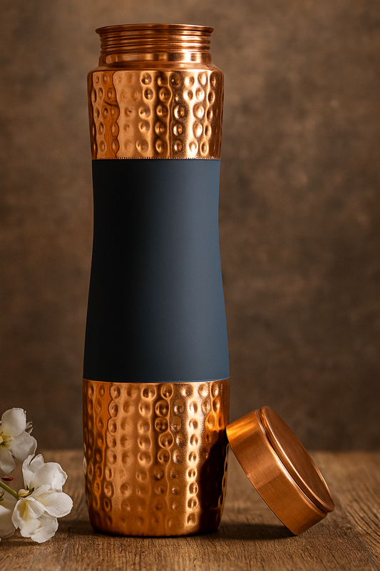 Copper Hammered Gray silk finish Bottle 1000ml
