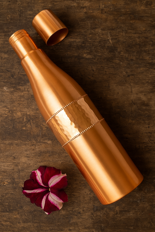Champagne Style Hammered Lacquer Coated Copper Bottle 1200 ML