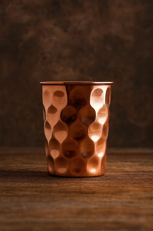Copper Diamond Hammered Glass 275ml