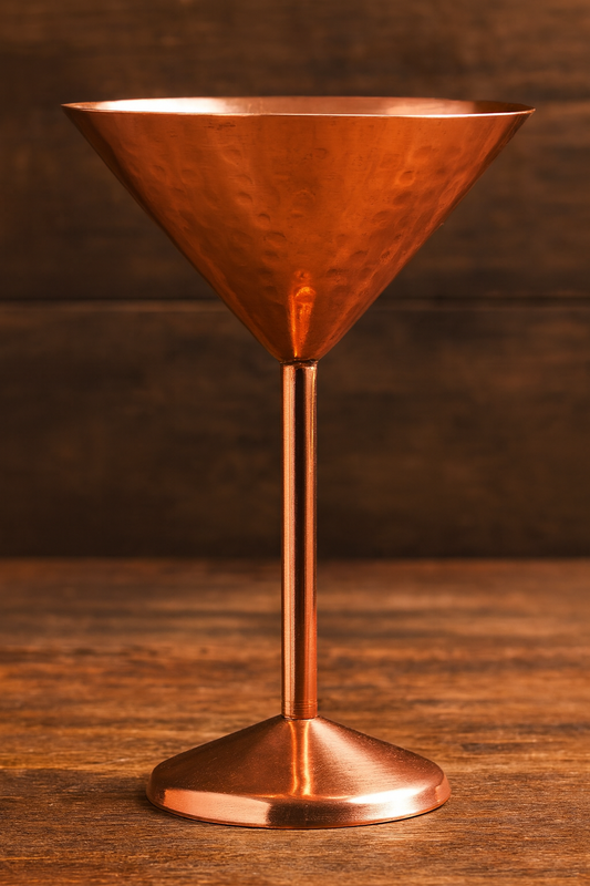 Steel Cocktail Glass with Copper Plating 180ml – Handcrafted Barware
