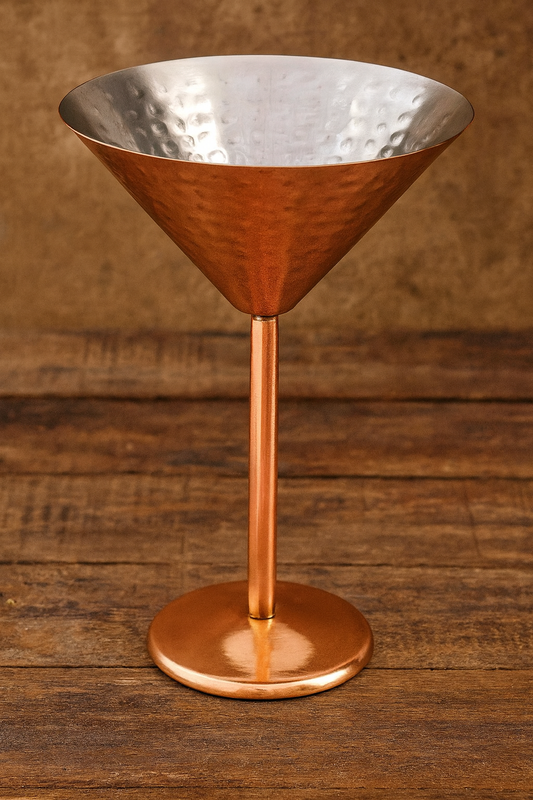 Steel Cocktail Glass with Copper Plating 180ml – Handcrafted Barware