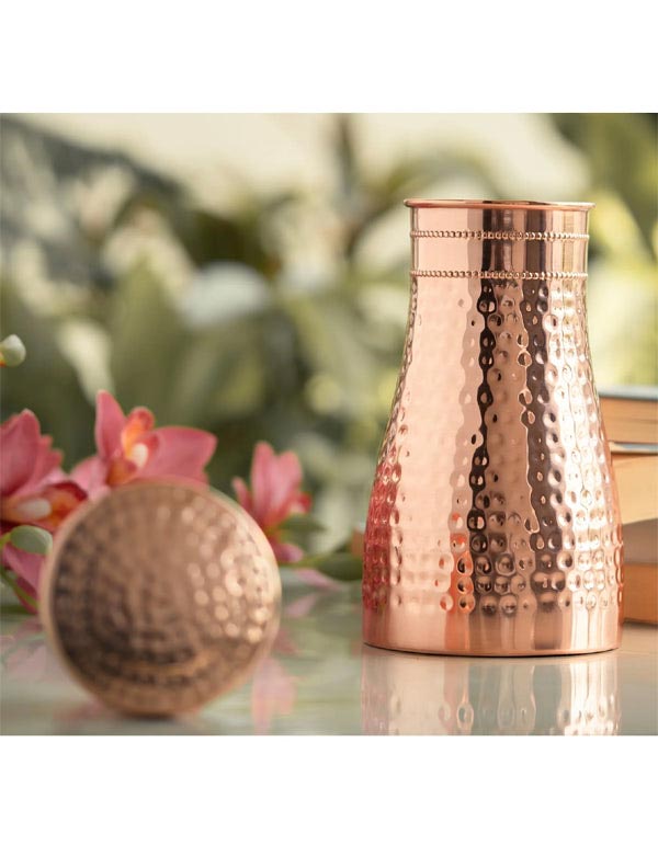 Copper Hammered Bedroom Bottle image 4