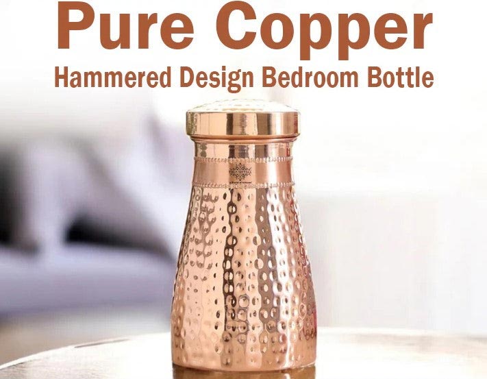 Copper Hammered Bedroom Bottle image 8