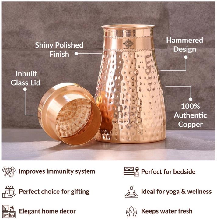 Copper Hammered Bedroom Bottle image 9