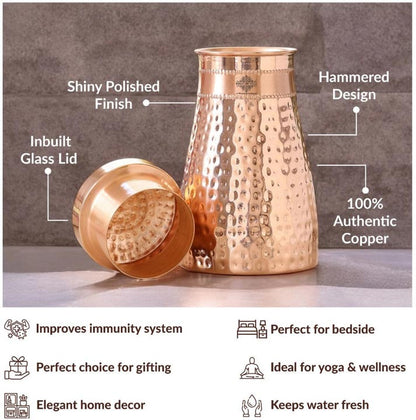 Copper Hammered Bedroom Bottle image 9