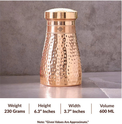 Copper Hammered Bedroom Bottle image 3