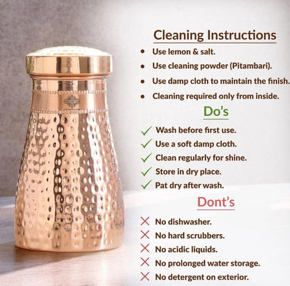 Copper Hammered Bedroom Bottle image 2