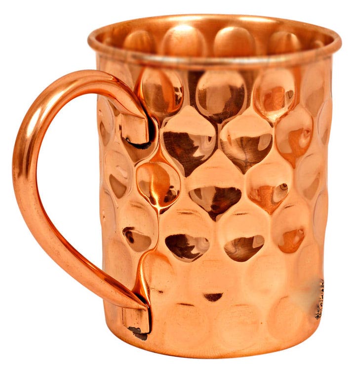Copper Large Diamond Hammered Mug image 2