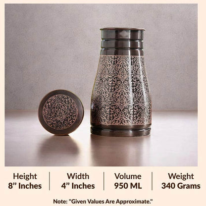 Copper Embossed Bedroom Bottle features